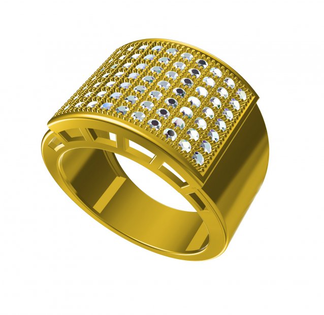 Jewelry 3D CAD File Of Mens Ring In STL Format / Fabbly.com